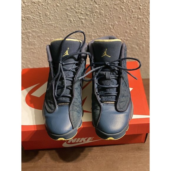Air Jordan Boys 13 Retro‎ GS Athletic Squadron Blue 414574-405 Size 5.5y No Box - Picture 1 of 5